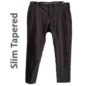 DOCKERS Slim Tapered Charcoal Chino Pants - 38/30